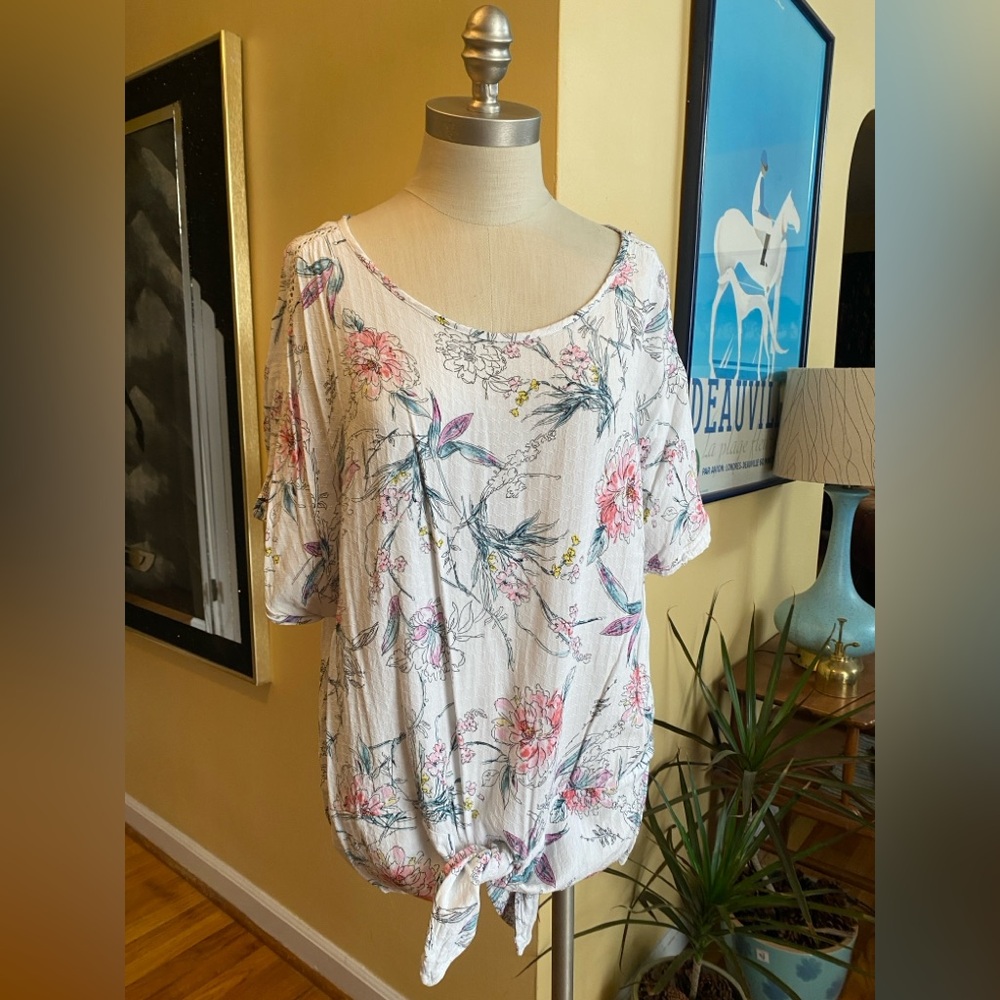 buffalo david bitton floral blouse